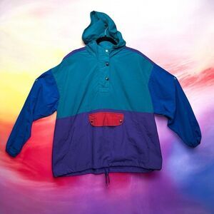 Vintage 1990s BAY WATERS windbreaker large
